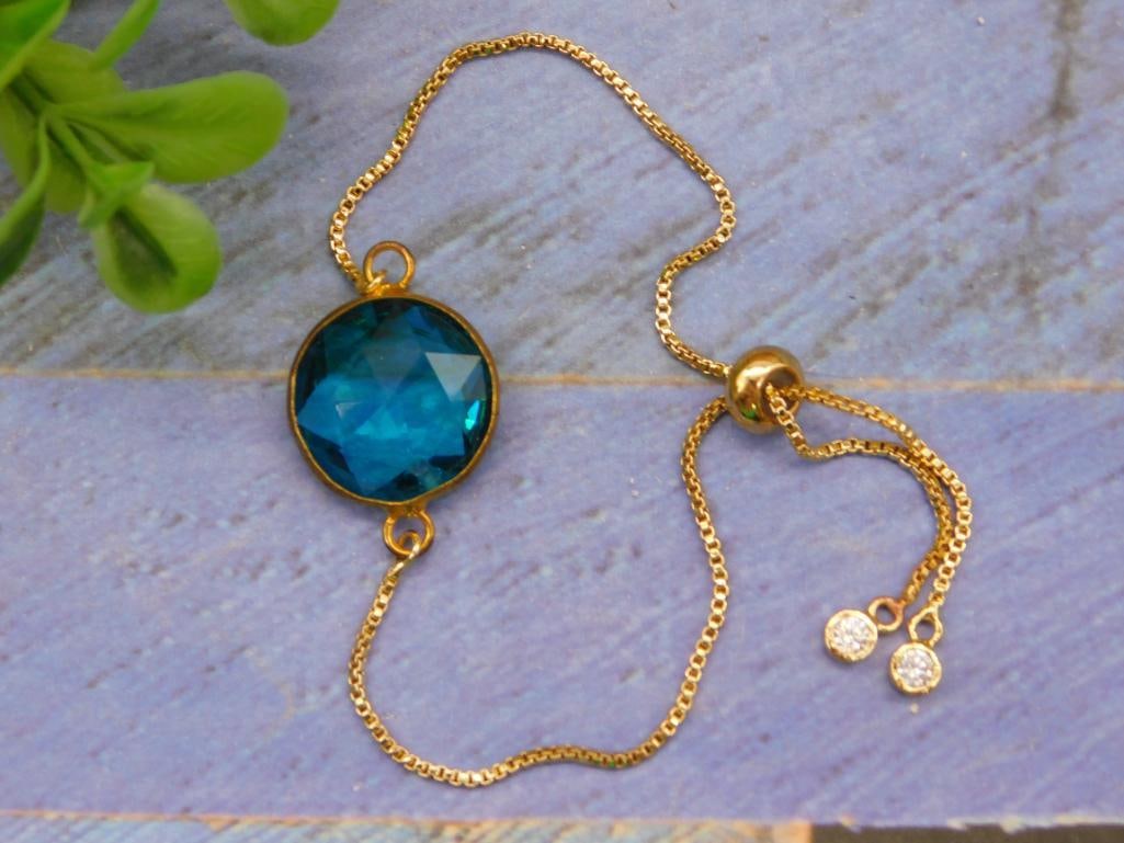 ADJUSTABLE STONE BRACELET: ADJUSTABLE STONE BRACELET