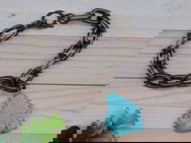 GENUINE STONE PENDANT ON CHAIN BRACELET