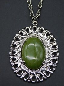 GENUINE STONE PENDANT ON CHAIN NECKLACE ROCK STONE LAPIDARY SPECIMEN