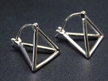 TRIANGLE EARRINGS VINTAGE ANTIQUE