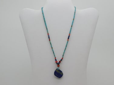 MIXED STONE NECKLACE ROCK STONE LAPIDARY SPECIMEN