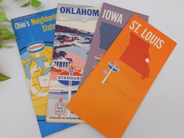 PETROLIANA STATE ROAD MAPS VINTAGE ANTIQUE