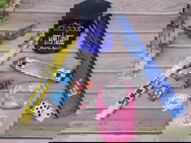 Miscellaneous Collectible Lot With Dice, Pins, and Tools