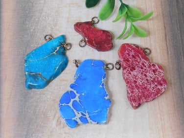 IMPRESSION JASPER PENDANTS ROCK STONE LAPIDARY SPECIMEN