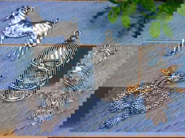 MIXED PENDANT LOT ROCK STONE LAPIDARY SPECIMEN