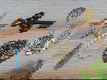 MIXED PENDANT LOT ROCK STONE LAPIDARY SPECIMEN