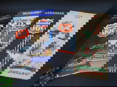 Set of Vintage Phillips 66 and Sinclair Road Maps