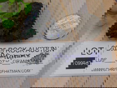 Natural Azurite and Cuprite Mineral Specimen, 29 Grams ROCK STONE LAPIDARY SPECIMEN