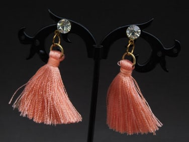 Salmon Fringe Earrings