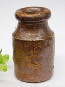 GINGER BEER RARE STONEWARE GLAZED BOTTLE VINTAGE ANTIQUE