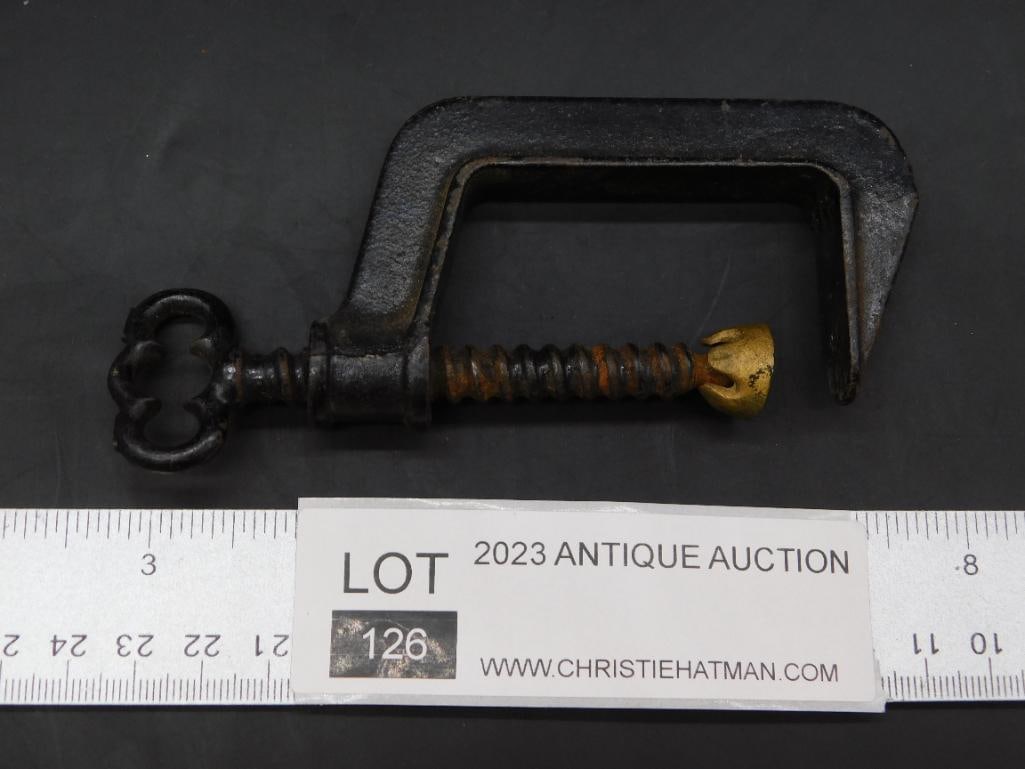 VINTAGE C CLAMP ANTIQUE TOOL - 2