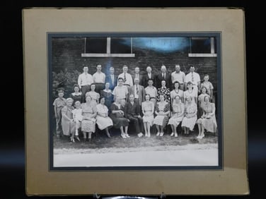 Framed Black-and-White Group Photograph