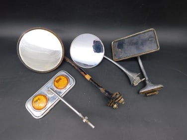 MIXED LIGHTS AND MIRRORS VINTAGE ANTIQUE AUTOMOBILIA
