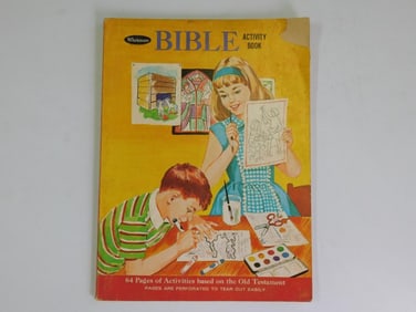 VINTAGE BIBLE ACTIVITY BOOK BASED ON THE OLD TESTAMENT