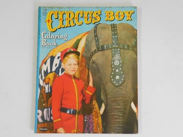 1957 CIRCUS BOY COLORING BOOK VINTAGE ANTIQUE