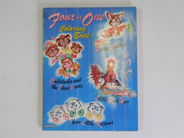 FOUR IN ONE COLORING BOOK FEATURING CLASSIC CHILDRENS STORIES