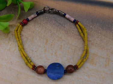 MIXED STONE BRACELET ROCK STONE LAPIDARY SPECIMEN