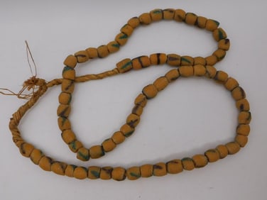AFRICAN TRADE BEAD NECKLACE ROCK STONE LAPIDARY SPECIMEN