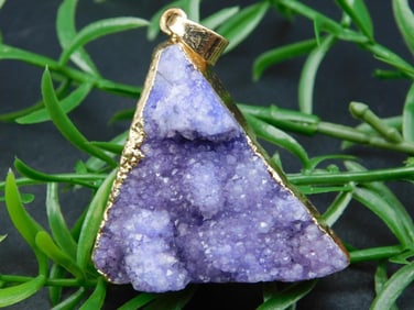 DRUZY QUARTZ PENDANT ROCK STONE LAPIDARY SPECIMEN