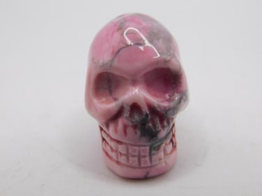 RHODONITE SKULL ROCK STONE LAPIDARY SPECIMEN