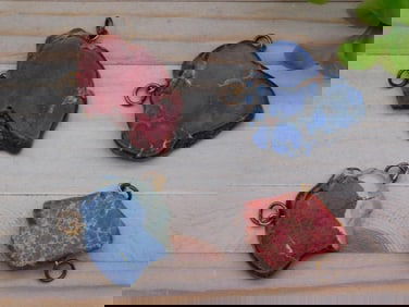 IMPRESSION JASPER PENDANTS ROCK STONE LAPIDARY SPECIMEN