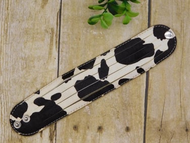COW HIDE SNAP BRACELET
