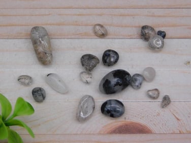 TOURMALINE IN QUARTZ ROCK STONE LAPIDARY SPECIMEN