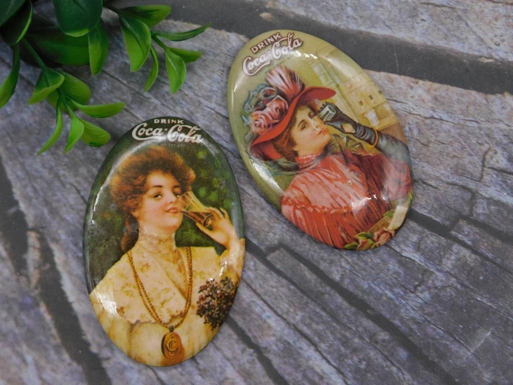 COCA-COLA ADVERTISING POCKET MIRROR VINTAGE ANTIQUE (1 of 2)