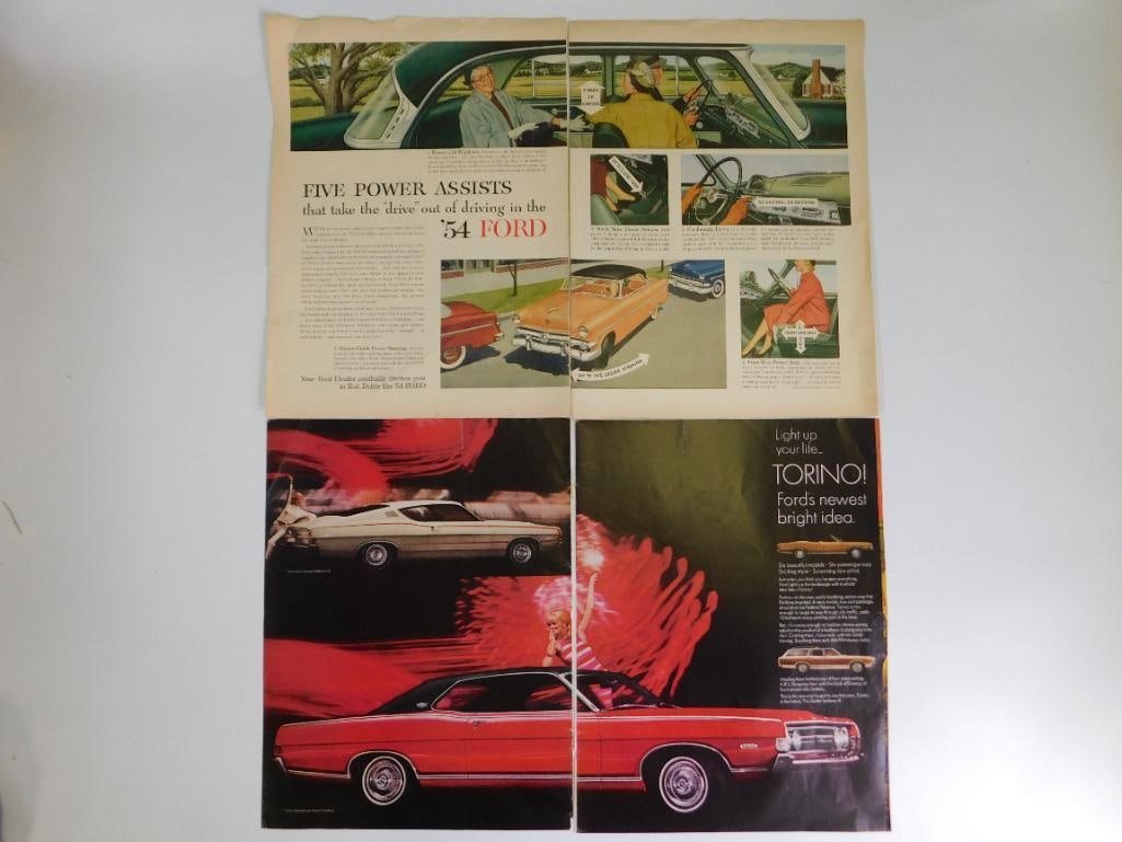 FOUR FORD AUTOMOBILIA ADVERTISING MAGAZINE INSERTS VINTAGE ANTIQUE (1 of 3)