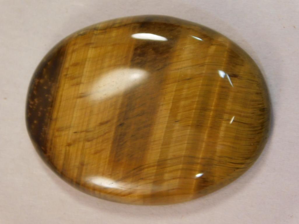 TIGER EYE CABOCHON ROCK STONE LAPIDARY SPECIMEN (1 of 2)