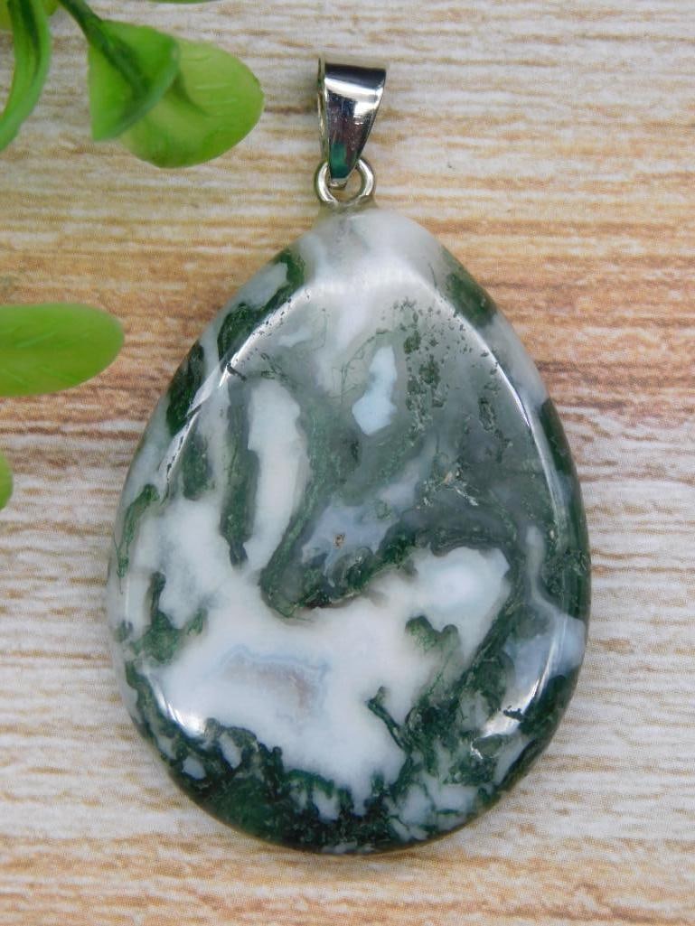 TREE AGATE PENDANT ROCK STONE LAPIDARY SPECIMEN (1 of 2)