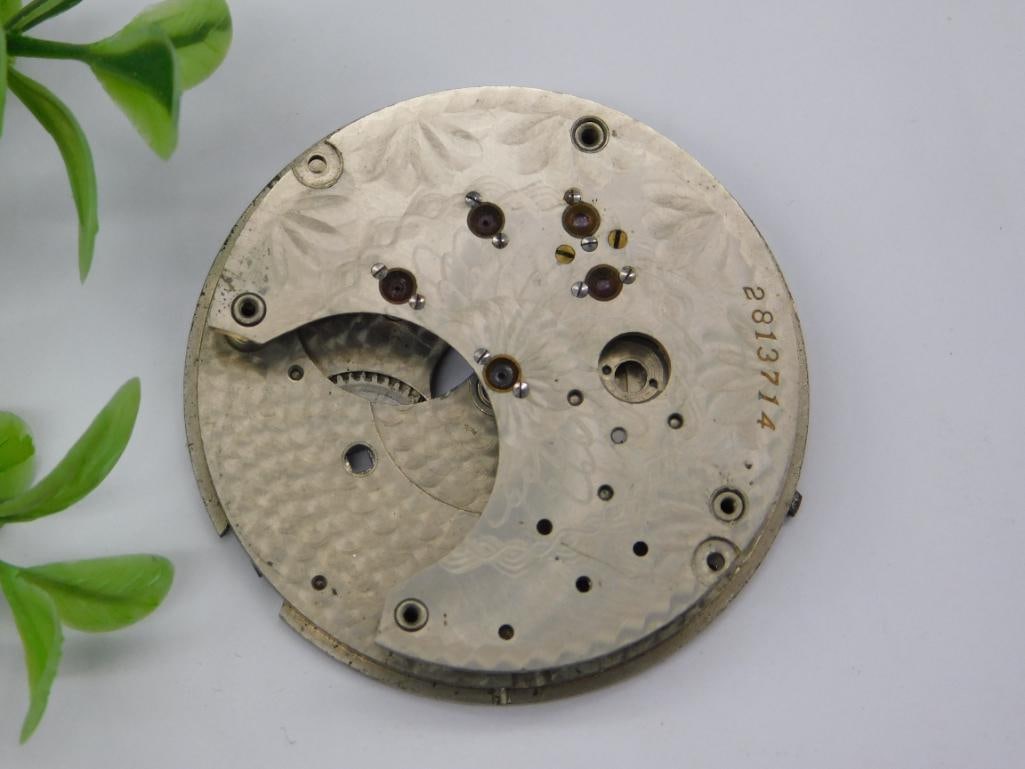 Antique Pocket Watch Movement with Floral Engraving WATCHMAKING WATCHMAKER TOOLS: Antique Pocket Watch Movement with Floral Engraving WATCHMAKING WATCHMAKER TOOLS