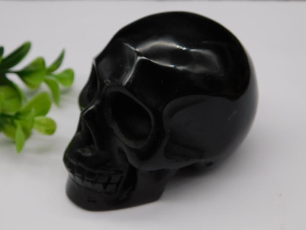 OBSIDIAN STONE SKULL ROCK STONE LAPIDARY SPECIMEN: OBSIDIAN STONE SKULL ROCK STONE LAPIDARY SPECIMEN