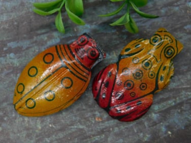 Pair of Metal Bug Shaped JUMPING TOYS