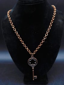 KEY PENDANT ON CHAIN NECKLACE