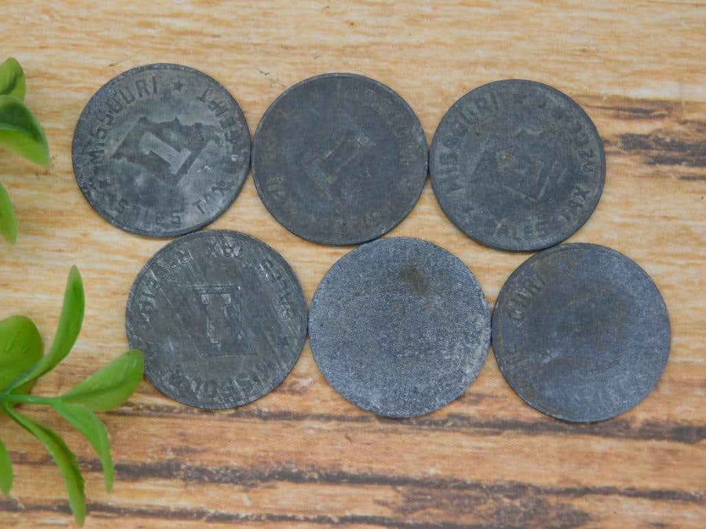 MISSOURI SALES TAX RECEIPT COINS VINTAGE ANTIQUE: MISSOURI SALES TAX RECEIPT COINS VINTAGE ANTIQUE