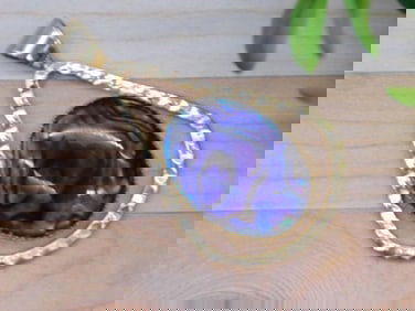 ABALONE STONE PENDANT ROCK STONE LAPIDARY SPECIMEN