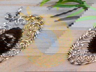 OBSIDIAN PENDANT ROCK STONE LAPIDARY SPECIMEN