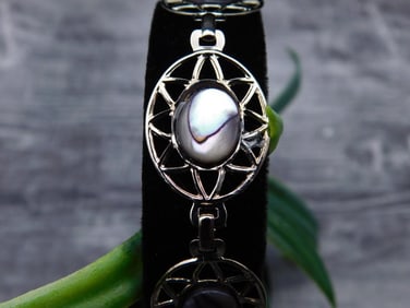 ABALONE STONE BRACELET ROCK STONE LAPIDARY SPECIMEN