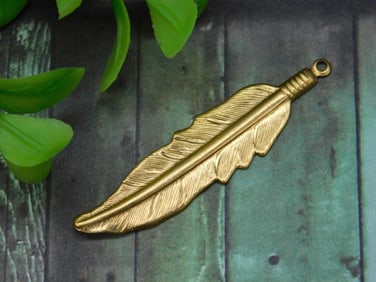 FEATHER PENDANT ROCK STONE LAPIDARY SPECIMEN