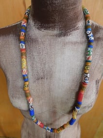 AFRICAN TRADE BEADS ROCK STONE LAPIDARY SPECIMEN