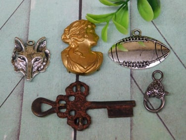 MIXED PENDANT LOT ROCK STONE LAPIDARY SPECIMEN