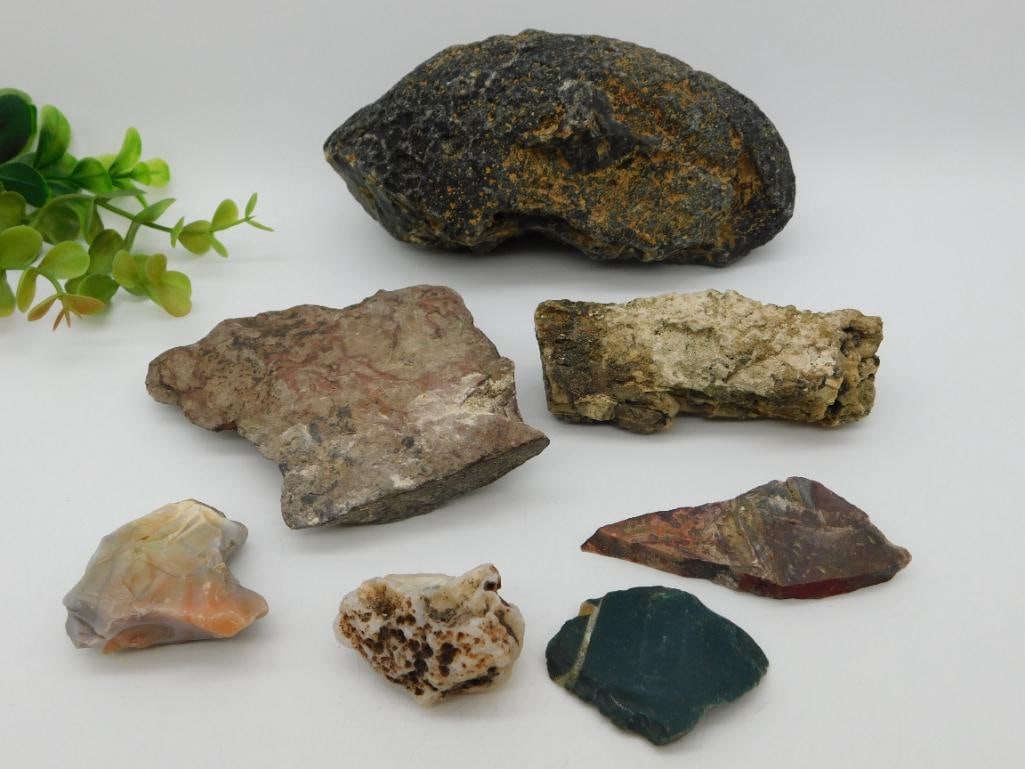 1 POUND MIXED STONE LOT ROCK STONE LAPIDARY SPECIMEN (1 of 2)