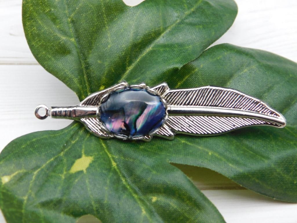 ABALONE STONE FEATHER PENDANT ROCK STONE LAPIDARY SPECIMEN: ABALONE STONE FEATHER PENDANT ROCK STONE LAPIDARY SPECIMEN