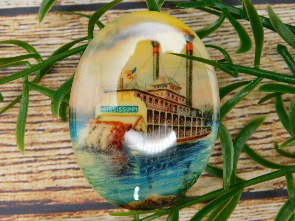 STEAM BOAT CABOCHON ROCK STONE LAPIDARY SPECIMEN: STEAM BOAT CABOCHON ROCK STONE LAPIDARY SPECIMEN