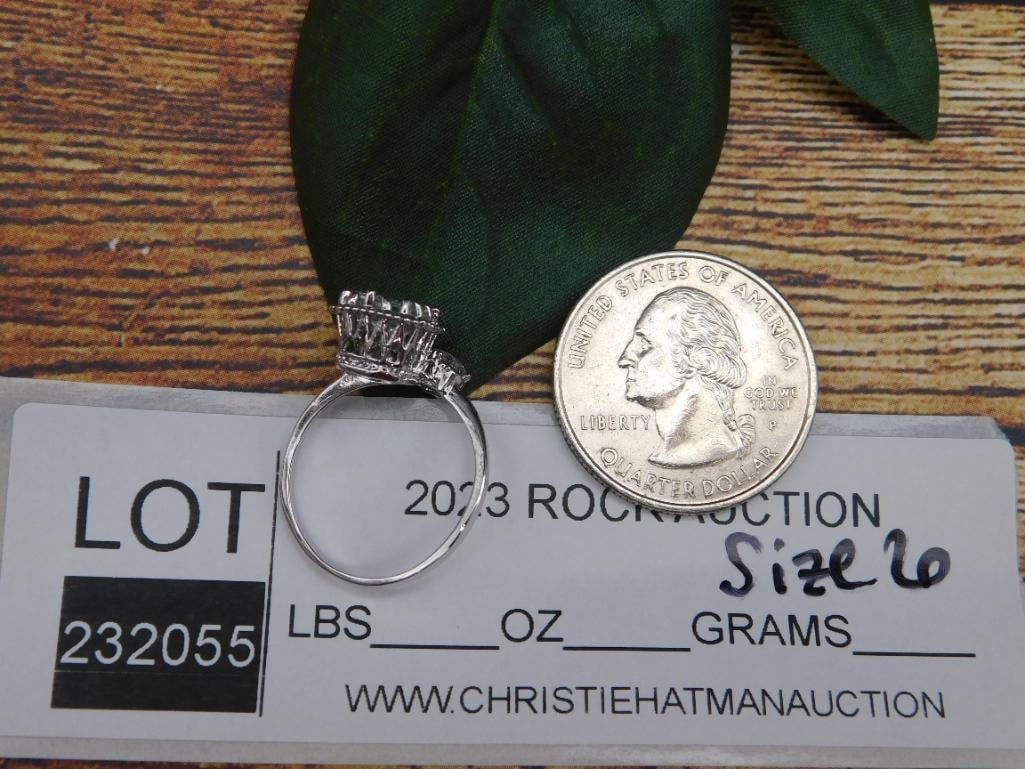 GENUINE STONE RING SIZE 6 - 2