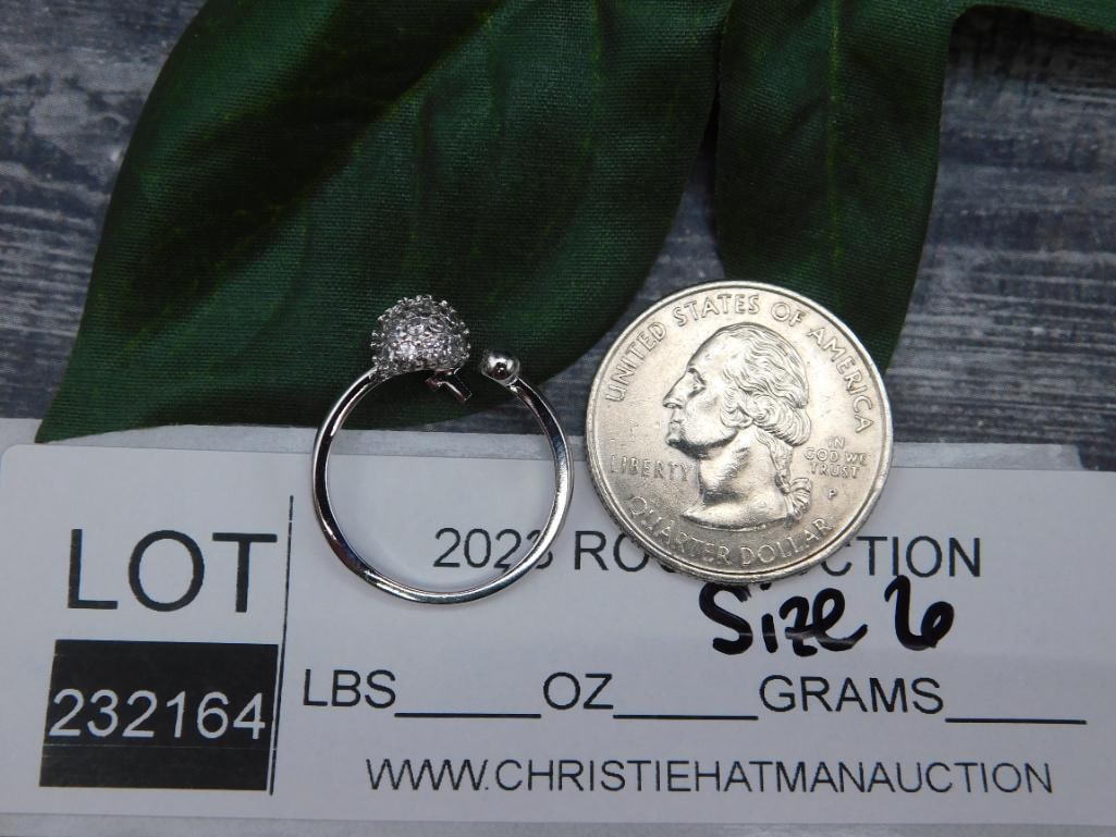 GENUINE STONE RING SIZE 6 - 2