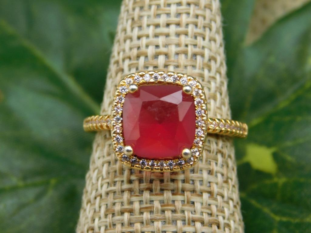 GENUINE STONE RING SIZE 7: GENUINE STONE RING SIZE 7