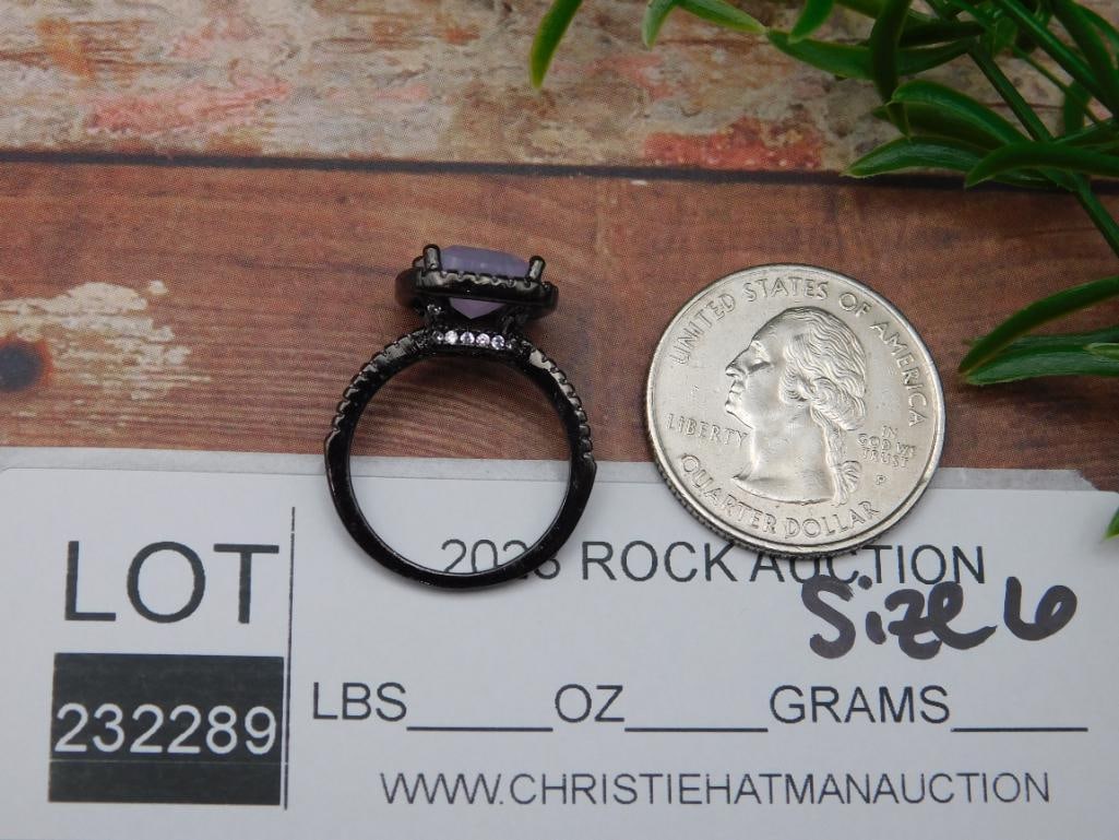GENUINE STONE RING SIZE 6 - 2