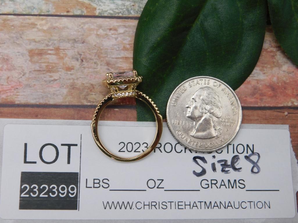 GENUINE STONE RING SIZE 8 - 2